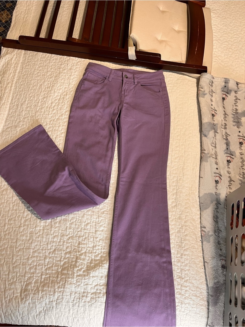 H&M Lavender Flare Wide-Leg Jeans